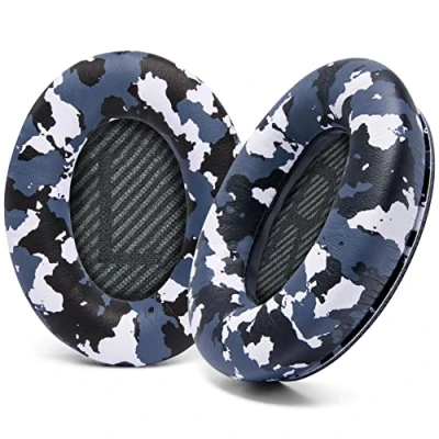Immagine di Cuscinetti auricolari di ricambio WC Wicked Cushions compatibili con le cuffie Bose QuietComfort 35 (QC35) e 35ii (QC35ii) altre ancora Comfort durata migliorati (Snow Camo)