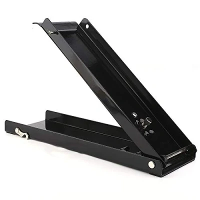 Immagine di Fafeicy 16 Once Schiaccialattine in Metallo con Apribottiglie, Frantumatore per Lattine a Pedale Nero, Utensile Manuale Hardware Industriale Resistente
