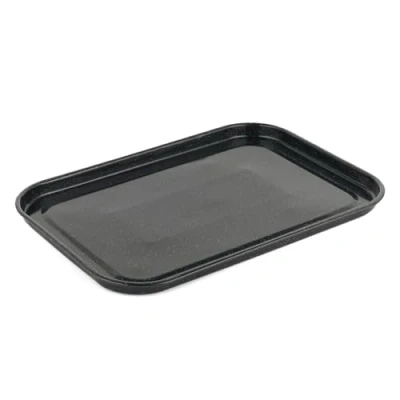 Immagine di Russell Hobbs CW11441 Vassoio da forno con rivestimento in smalto porcellanato Romano, pizza rettangolare, teglia piccolo, nero