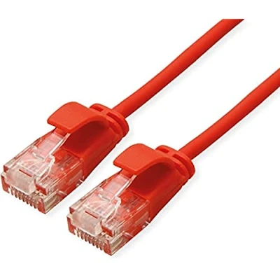 Immagine di Roline 21.15.3915 RJ45 cavo di rete, patch CAT 6A U/UTP 2.00 m Rosso (chiaro) non schermato, Privo alogeni, Ritardante fiamma 1 pz.
