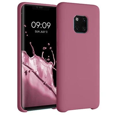 Immagine di kwmobile Cover per Huawei Mate 20 Pro Custodia Back Case Smartphone in Silicone TPU Protezione Gommata rosa scuro