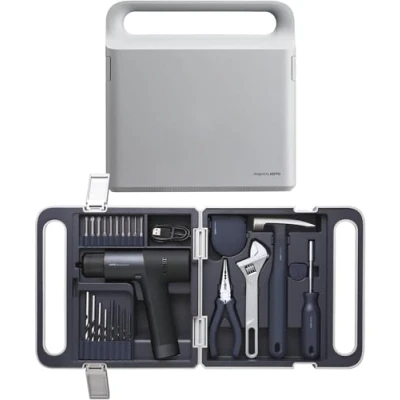 Immagine di Cassetta attrezzi Completa con Trapano Elettrico 12V, da lavoro per Avvitatore a batteria 30 Nm, Brushless, Display LED, Delicato e Pratico,fai te
