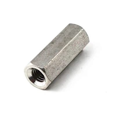 Immagine di dado di accoppiamento esagonale lungo M3 x 6 10 in acciaio inossidabile 304 per asta rotonda (confezione da 30)