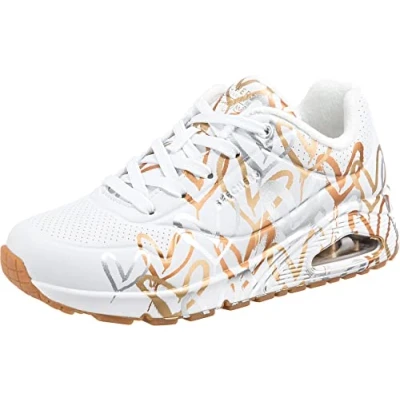 Immagine di Skechers Uno Metallic Love, Scarpe da ginnastica Donna, Bianco, 38.5 EU