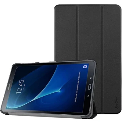 Immagine di ProCase Custodia per Samsung Galaxy Tablet A 10.1 2016, Ultra Sottile smart Cover in pelle PU, con Sonno/Sveglia la Funzione, Funzione di Supporto Tab 10,1 pollici SM T580 T585 Nero
