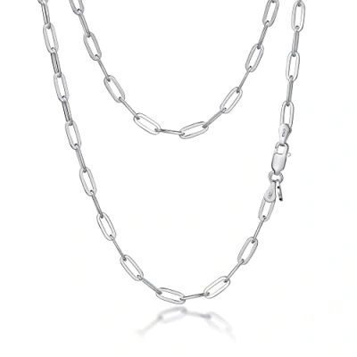 Immagine di Amberta Collanina a Maglia Rettangolare da Donna in Argento Sterling 925: 3.6 mm 40 cm Regolabile