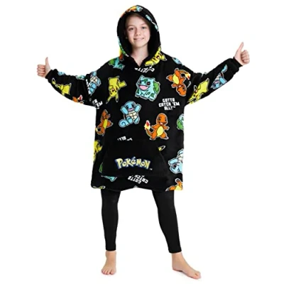 Immagine di Pokémon Felpa Bambino Felpe Oversize con Cappuccio in Morbido Pile