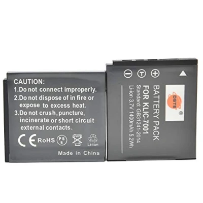 Immagine di DSTE 2 Pacco Ricambio Batteria per Kodak KLIC 7001 Easyshare M1063 M1073 IS M320 M340 M341 M753 Zoom M763 M853 M863 M893 V550 V570 V610 V705