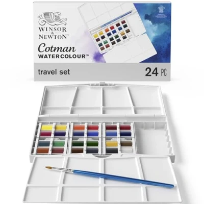 Immagine di Winsor &amp; Newton Confezione Acquerello Painting Plus, 24 Pezzi, Multicolore