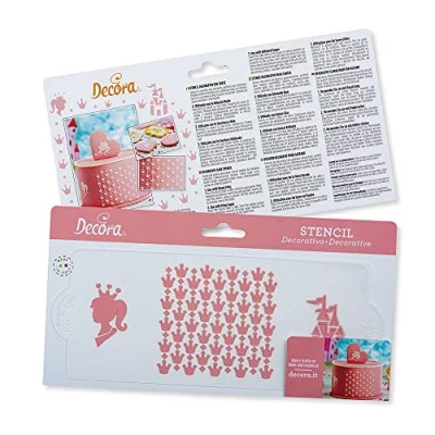 Immagine di Decora 9270913 Stencil Principessa, 10 x 25 cm, Plastica, Trasparente