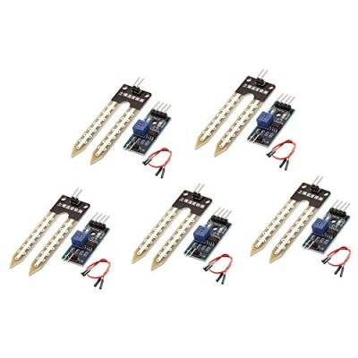 Immagine di WINGONEER 5pcs suolo igrometro Umidità rilevamento acqua Sensor Module YL 69 sensore e HC 38 per Arduino