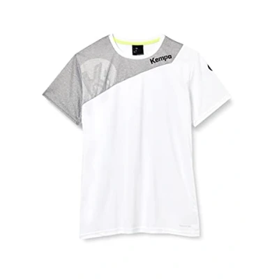Immagine di Kempa Core 2.0, Maglietta Uomo, Bianco/Grigio Scuro Melange, XXL