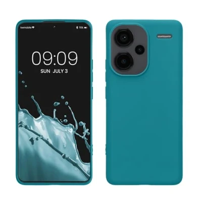Immagine di kwmobile Custodia Compatibile con Xiaomi Redmi Note 13 Pro+ 5G / Pro Plus Cover Back Case per Smartphone in Silicone TPU Protezione Gommata petrolio matt