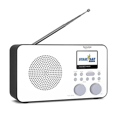 Immagine di TechniSat VIOLA 2 C IR Radio portatile con internet (DAB+, FM, WLAN, display a colori da 2,4 pollici, connessione cuffie, sveglia, timer di spegnimento, 3 watt RMS, batteria, alimentatore)