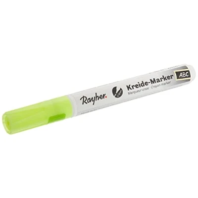 Immagine di Rayher 38830160 Pennarello a Gesso con Punta scalpello, 2 6 mm, Giallo Fluorescente