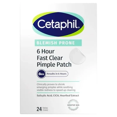 Immagine di Cetaphil cerotti delicati per brufoli trasparenti, 6 ore veloci con acido salicilico pelli soggette a imperfezioni, 24 emergenti