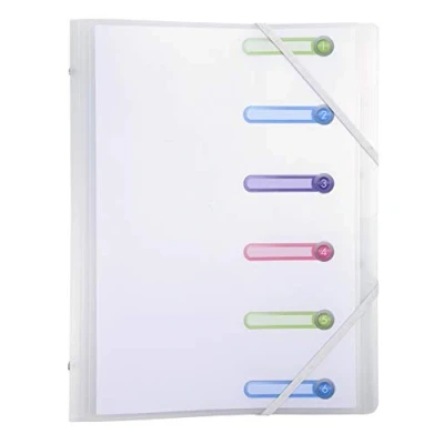 Immagine di 56177E Exacompta Classificatore 3 lembi 6 divisori PPL Chromaline bianco
