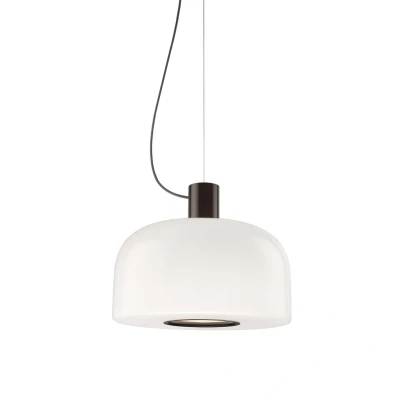 Immagine di FLOS Lampada a sospensione S2 in vetro, marrone cioccolato, Ø 45 cm