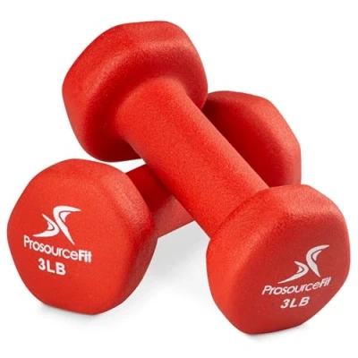 Immagine di ProsourceFit Neoprene Dumbbell Coated for Non Slip Grip, 3 lb