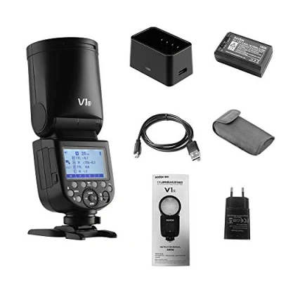Immagine di Godox V1 S Professional Flash per fotocamera Speedlight Round Head Wireless 2.4G Fresnel Zoom Sony a7RII a7R a58 a99 ILCE6000L a7RIII a7R3 a9 a77i a77 a350