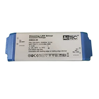 Immagine di Alimentatore Trasformatore Dimmerabile Con Triac Dimmer 24V 50W, Direttamente Su AC 220V Taglio Di Fase, Voltaggio Costante Per Striscia Led