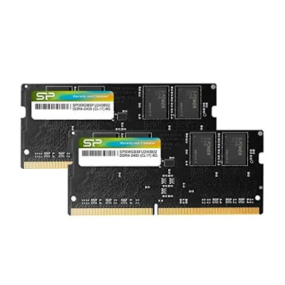 Immagine di Silicon Power Kit di Memoria per Computer Portatile, 16 GB (2 x 8 GB), DDR4 RAM 2400 MHz (PC4 19200), 260 Pin, 1,2 V, CL17, Non ECC, Senza Buffer, SODIMM