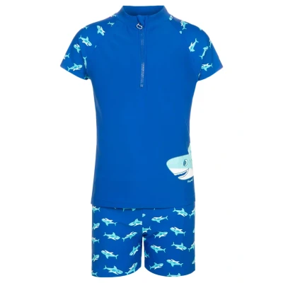 Immagine di Playshoes SET Costume da bagno per bambini, Taglia: 110/116, Blue