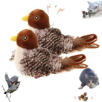 Immagine di Simulated Chirping Bird,Interactive Bird Cat Toy,Giocattolo Elettrico Per Gatti Uccellino,Uccellino Che Si Muove,Uccellino Con Piume,Per Suono Elettronico Vero