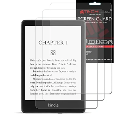 Immagine di TECHGEAR [3 Pezzi] Proteggi Schermo Designata per Amazon Kindle Paperwhite 5 / Signature/Paperwhite Kids 6.8&quot; (2021) Pellicola Protettiva [Ultra Chiaro] [Senza Bolle]