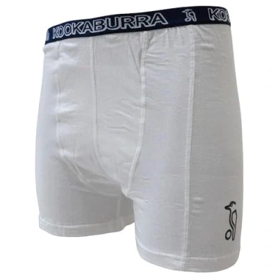 Immagine di Kookaburra Boxer con Sospensorio, Banda Elastica in Vita, Colore: Bianco/Blu