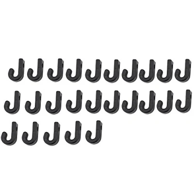 Immagine di Tbest Kayak Ganci 25 pz J Nylon Nero di Ancoraggio Sostituzione per Corda Elastica Canoe Accessori Barche