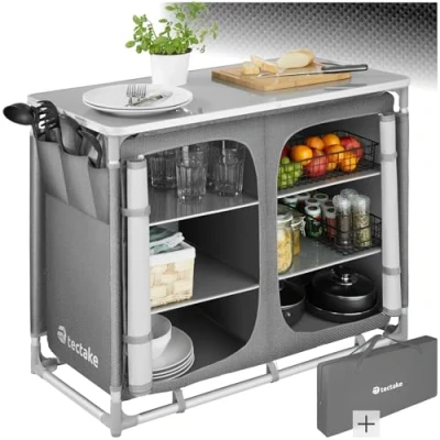 Immagine di TecTake 800585 Cucina da Campeggio Alluminio, Facile Montaggio, Minimo Peso Modelli Differenti (Tipo 5 No. 402923)
