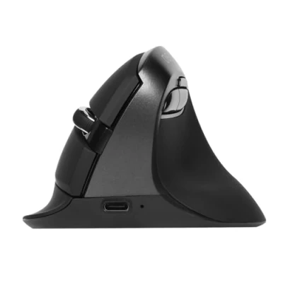 Immagine di DeLUX Mouse Verticale Wireless, Ergonomico Ricaricabile, Click Silenzioso, 6 Pulsanti, 4000 DPI, 2.4G/BT 5.2 Dual mode per Tunnel Carpale, Laptop/PC/Mac (M618MINI Nero Grigio)