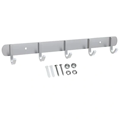 Immagine di INTIRILIFE Appendiabiti in Acciaio Inox Modell D 5 Gancio da Parete attaccapanni Muro Diversi Modelli