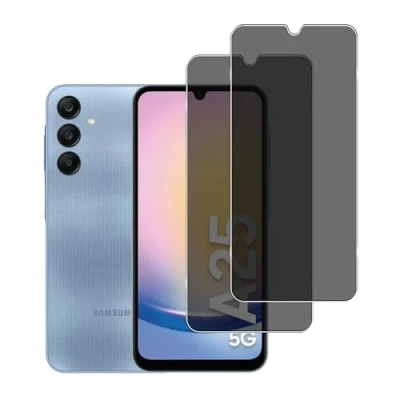 Immagine di YIFNTANG [2 Pezzi] Privacy Pellicola Protettiva per Samsung Galaxy A25 5G,Durezza 9H,Antigraffio,Anti spy Protezione Schermo in Vetro Temperato 5G