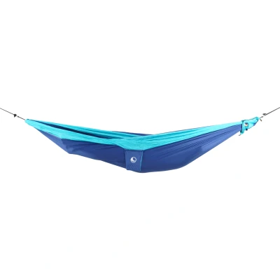 Immagine di Ticket to the Moon Original per 1 2 Persone, commercio equo &amp; fatta a mano, leggera BLU REALE/TURCHESE viaggiare, il campeggio e l&#039;uso quotidiano, XL 3.2 * 2m, 600g, nylon paracadute in seta