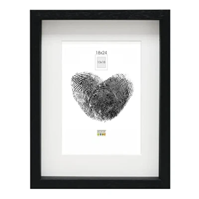 Immagine di Cornice portafoto 18 x 24 cm, in Legno, Colore Nero, con pt, Dimensioni Ordinate = Dimensione della