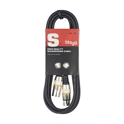 Immagine di Stagg Presa Microfono di Alta Qualita XLRf a XLRm/GIA, 6m, Nero