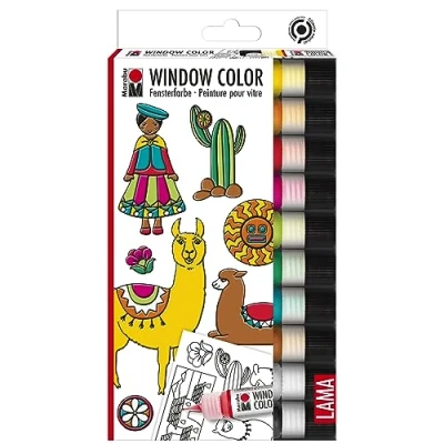 Immagine di Marabu Window Color Set Lama, Multicolore, 25 ml (Confezione da 10), 406000000126