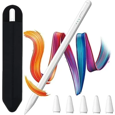 Immagine di Penna stilo per iPad 2018 2023,pennino capacitivo 10/9/8/7/6th,compatibile con Apple Pro 11 e 12,9 pollici,iPad Mini 6/5 generazione,iPad Air 3/4/5
