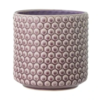 Immagine di Nordring Vaso Dotty per Fiori da Interno e Piante Interno, grasse, Cactus, Orchidee L (15,5 cm ø), Malva, Ceramica Gres