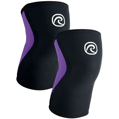 Immagine di Rehband benda al ginocchio in neoprene da 3 mm, 1 pezzo o Paio, per sport di resistenza e attività più leggere, Colore:Viola Misura:S