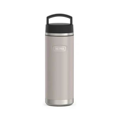 Immagine di thermos ICON BEVERAGE BOTTLE 0,71 l, beige/sabbia mat, in acciaio inox 710 ml, borraccia isolata, 18 h calda/24 fredda, lavabile lavastoviglie, assolutamente ermetica, senza BPA
