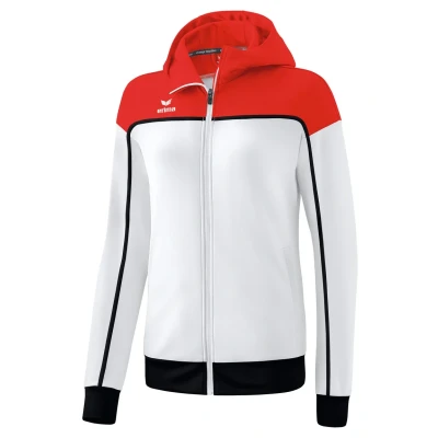 Immagine di Erima Change By Giacca da Allenamento con Cappuccio, bianco/rosso/nero, 34 Donna
