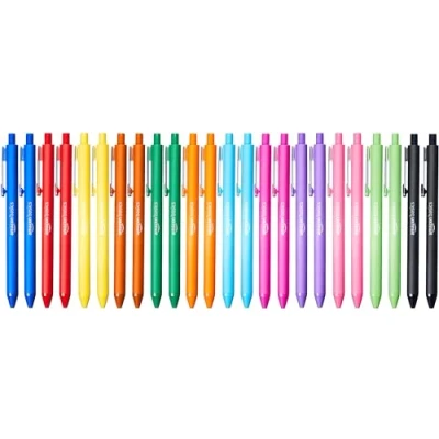 Immagine di Amazon Basics Penna a sfera scatto Confezione da 24, Assorted