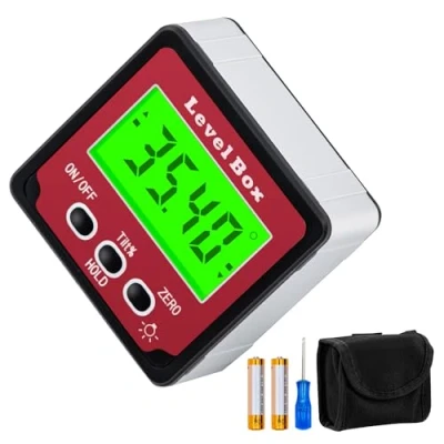 Immagine di Mcbazel Goniometro Digitale Magnetico, Inclinometro Elettronica Angolo con Display LCD