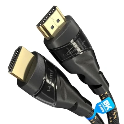 Immagine di KabelDirekt Cavo HDMI 4K 5 m 4K@60Hz (rame extra per Ultra HD veloce, rivestimento in nylon 2.0, alta velocità con Ethernet, Blu ray/Gaming/PS5/XBO Serie X/Switch, nero)