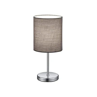 Immagine di Reality Leuchten R50491001 Jerry Lampada da Tavolo Paralume in Tessuto, E14, 40.W, Bianco, 13.X 28.5.Cm