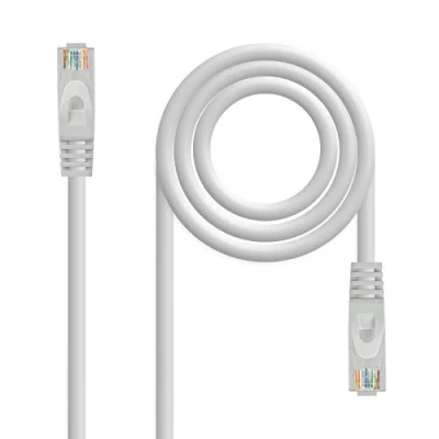 Immagine di Nanocable 10.20.1801 Cavo di rete Ethernet RJ45 LSZH Cat. 6A UTP, AWG24, rame 100%, non allogeno, grigio, tubo da 1.0 mts