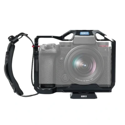 Immagine di SIRUI Full Cage per Panasonic LUMIX G9II/S5II/S5IIX, compatibile con Arca Swiss, fori filettati da 1/4&quot; 20, di attacco ARRI 3/8&quot; 16, Cold Shoe e guida Nato